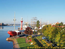 Hafen von Wilhelmshaven am Jadebusen